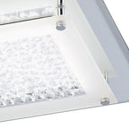 M4580 Cristal Flush Light 28cm Square 12W LED Polished Chrome / Cristal
