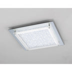 M4582 Cristal Flush Light 42cm Square 21W LED Polished Chrome / Cristal