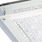 M4581 Cristal Flush Light 36cm Square 18W LED Polished Chrome / Cristal