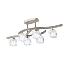 M2357SN Cuadrax Rectangular Semi Flush 6 Light G9 Satin Nickel