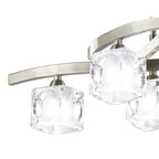 M2357SN Cuadrax Rectangular Semi Flush 6 Light G9 Satin Nickel