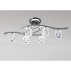 M2357SN TEL Cuadrax Rectangular Telescopic 6 Light G9 Satin Nickel