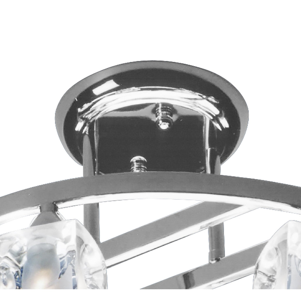 M2357SN TEL Cuadrax Rectangular Telescopic 6 Light G9 Satin Nickel