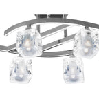M2357SN TEL Cuadrax Rectangular Telescopic 6 Light G9 Satin Nickel