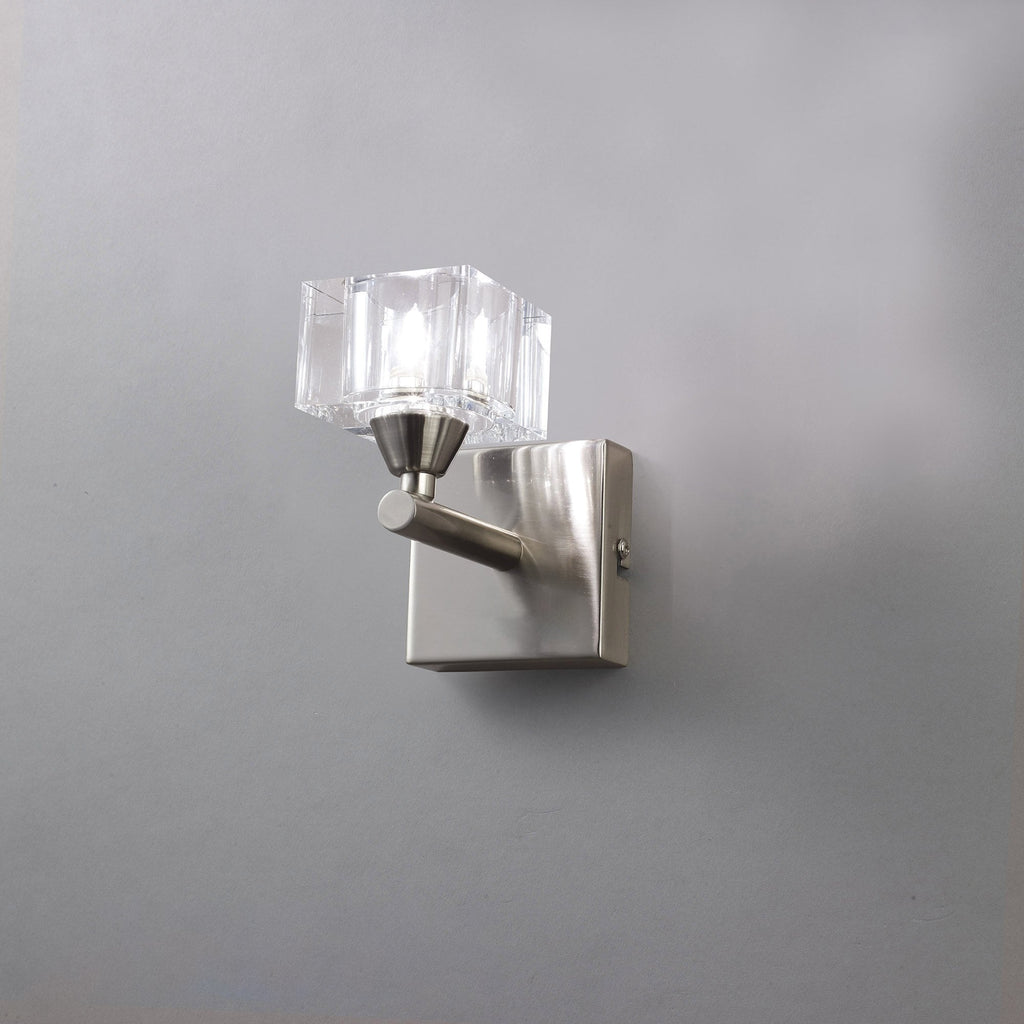 M2363SN Cuadrax Wall Lamp 1 Light G9 Satin Nickel