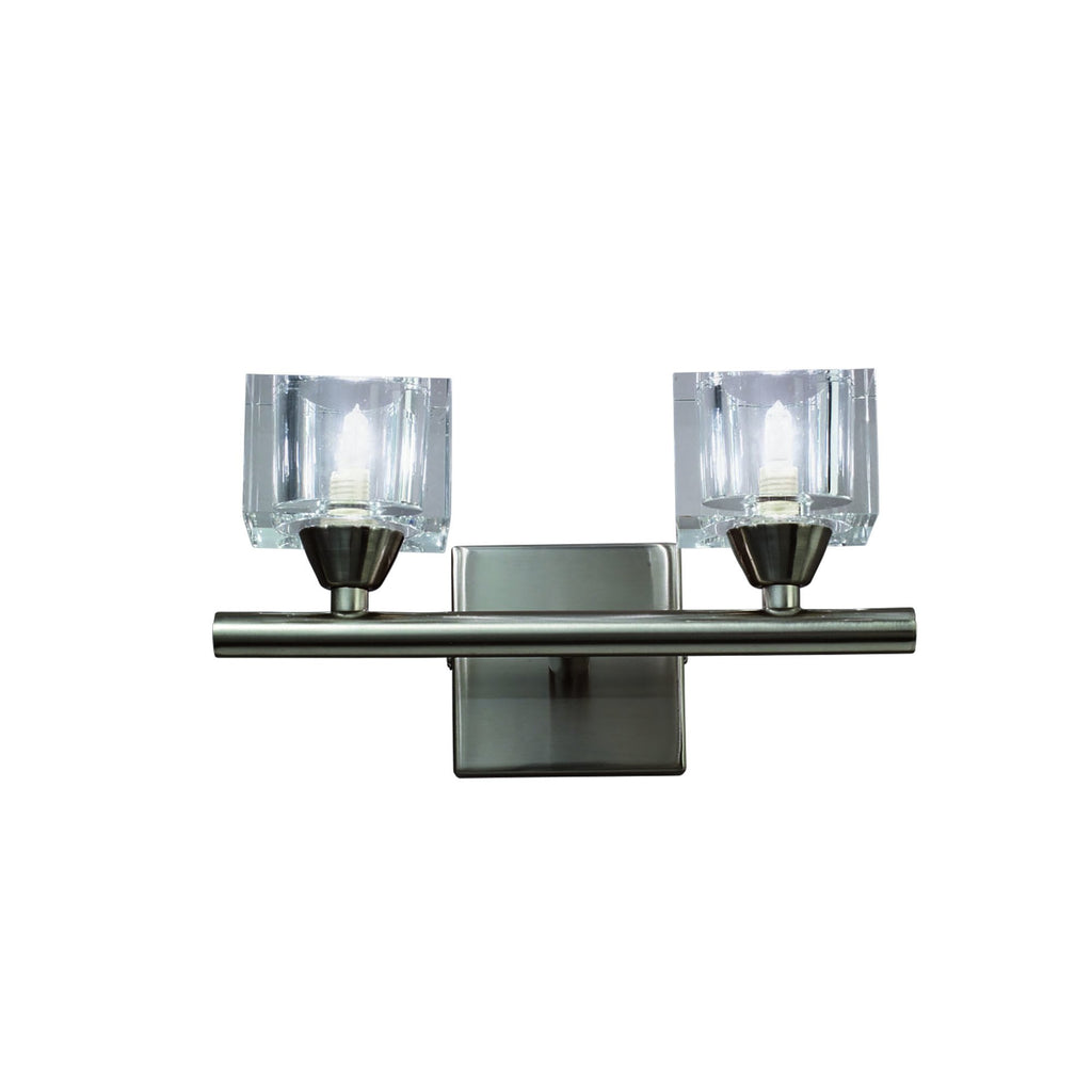 M2364SN Cuadrax Wall Lamp 2 Light G9 Satin Nickel