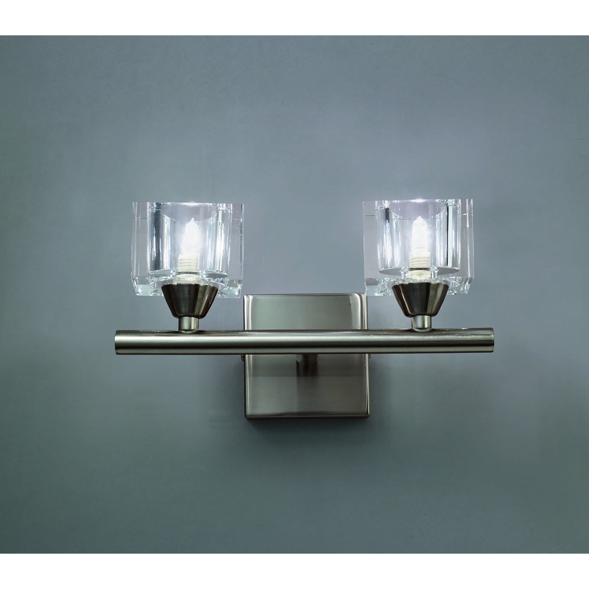 M2364SN Cuadrax Wall Lamp 2 Light G9 Satin Nickel