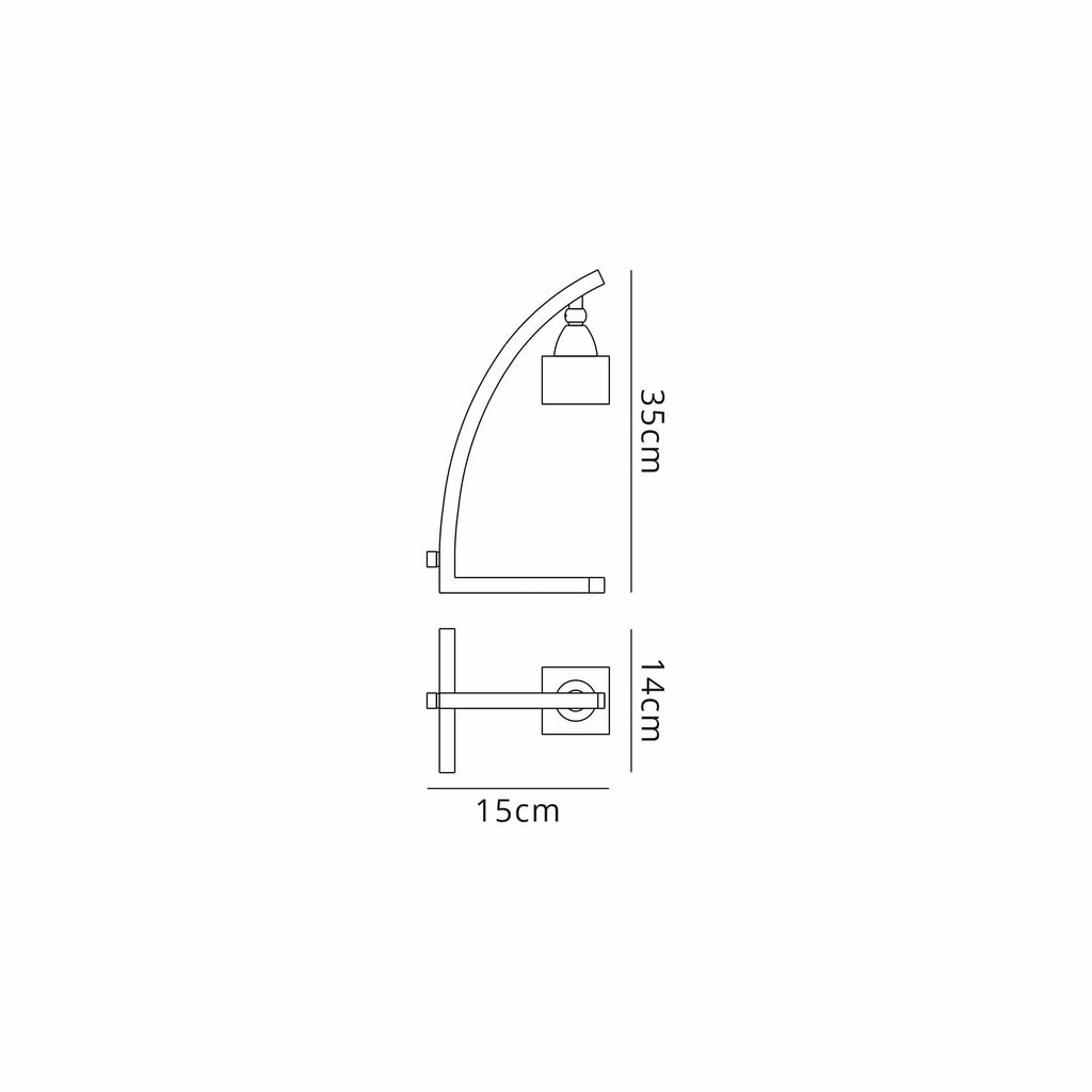 M2365SN Cuadrax Table Lamp 1 Light G9 Satin Nickel