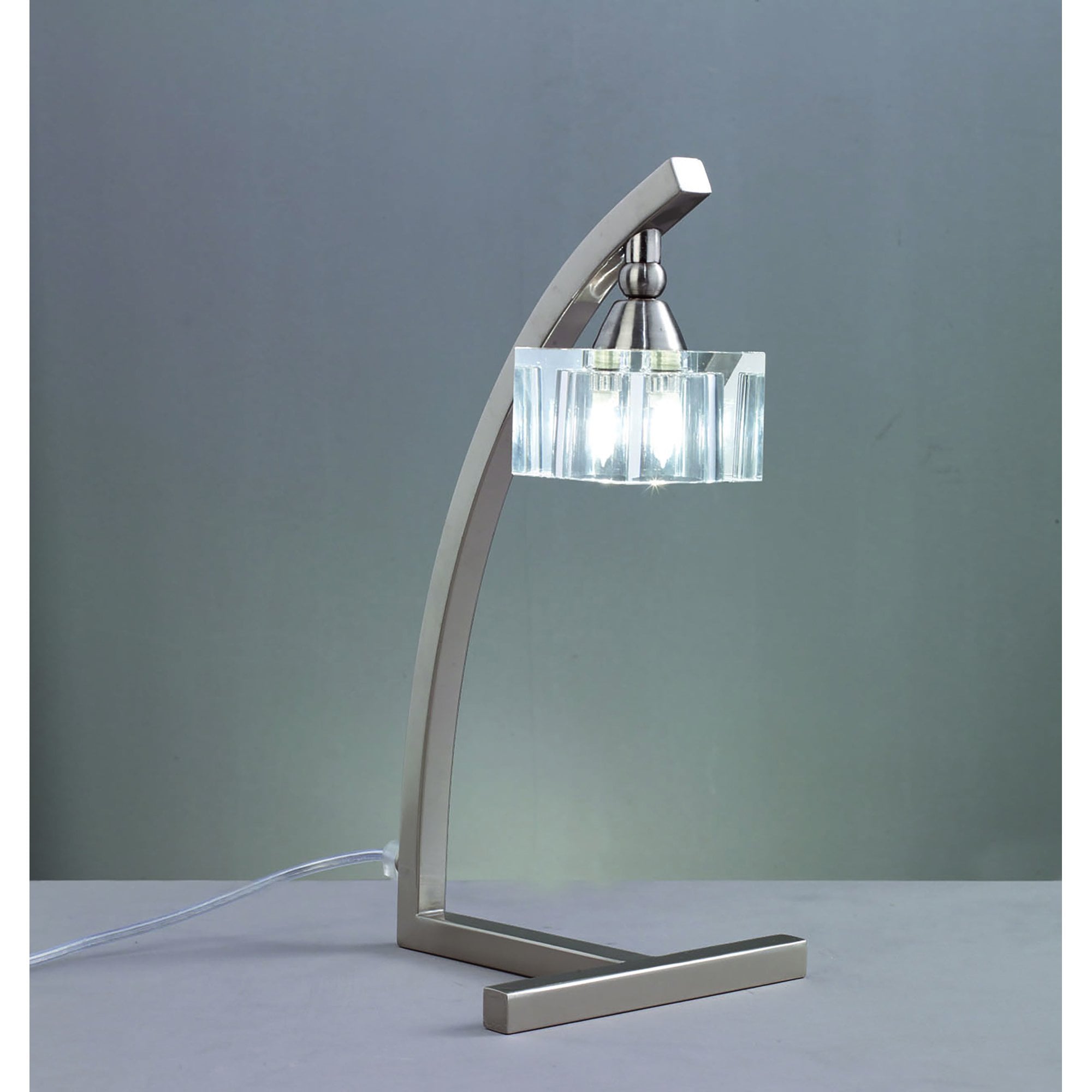 M2365SN Cuadrax Table Lamp 1 Light G9 Satin Nickel