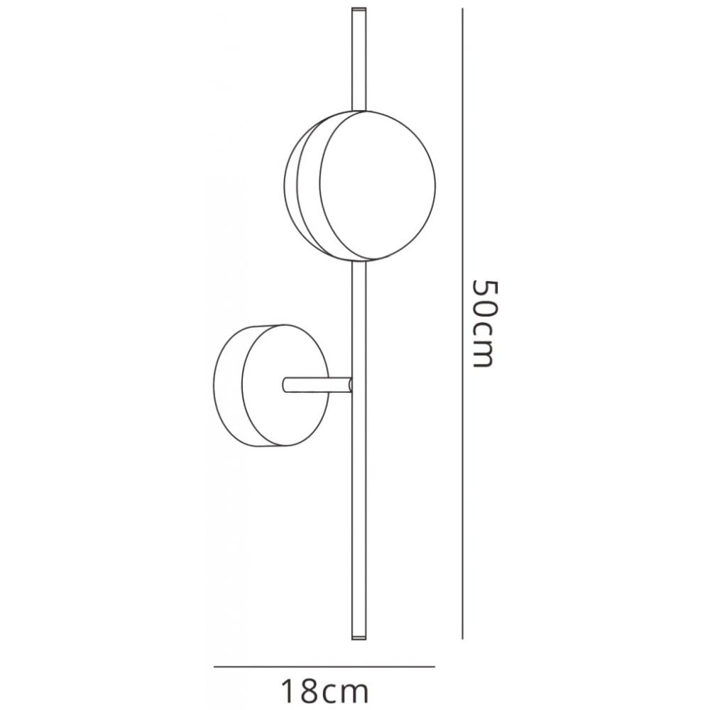 M7163 Cuba Wall Lamp 8W LED Gold/Black