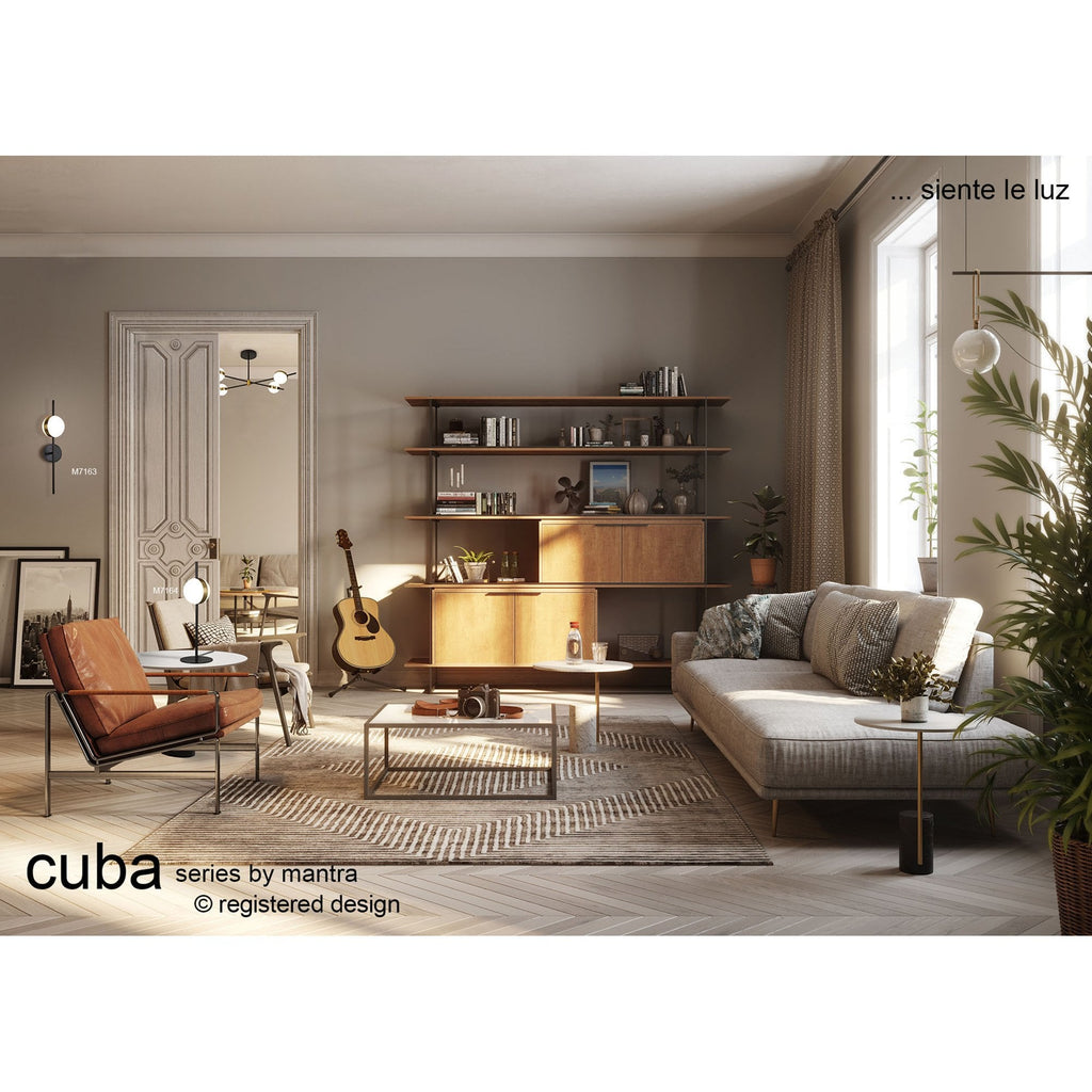 M7162 Cuba Ceiling 4 Light 32W LED Gold/Black