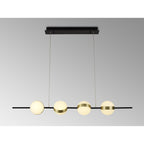 M7161 Cuba Linear Pendant 4 Light 32W LED Gold/Black