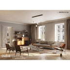M7161 Cuba Linear Pendant 4 Light 32W LED Gold/Black