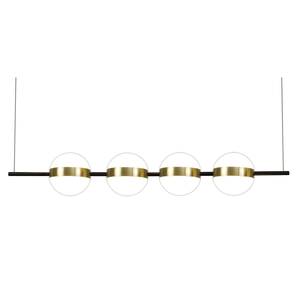 M7161 Cuba Linear Pendant 4 Light 32W LED Gold/Black