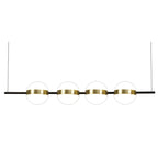 M7161 Cuba Linear Pendant 4 Light 32W LED Gold/Black