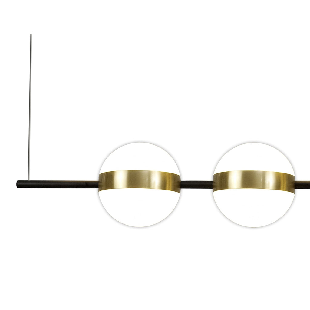 M7161 Cuba Linear Pendant 4 Light 32W LED Gold/Black