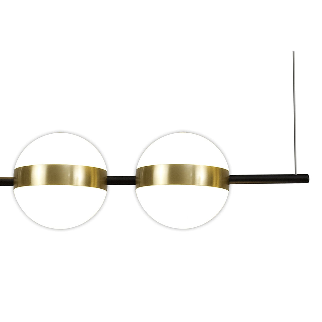 M7161 Cuba Linear Pendant 4 Light 32W LED Gold/Black