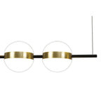 M7161 Cuba Linear Pendant 4 Light 32W LED Gold/Black