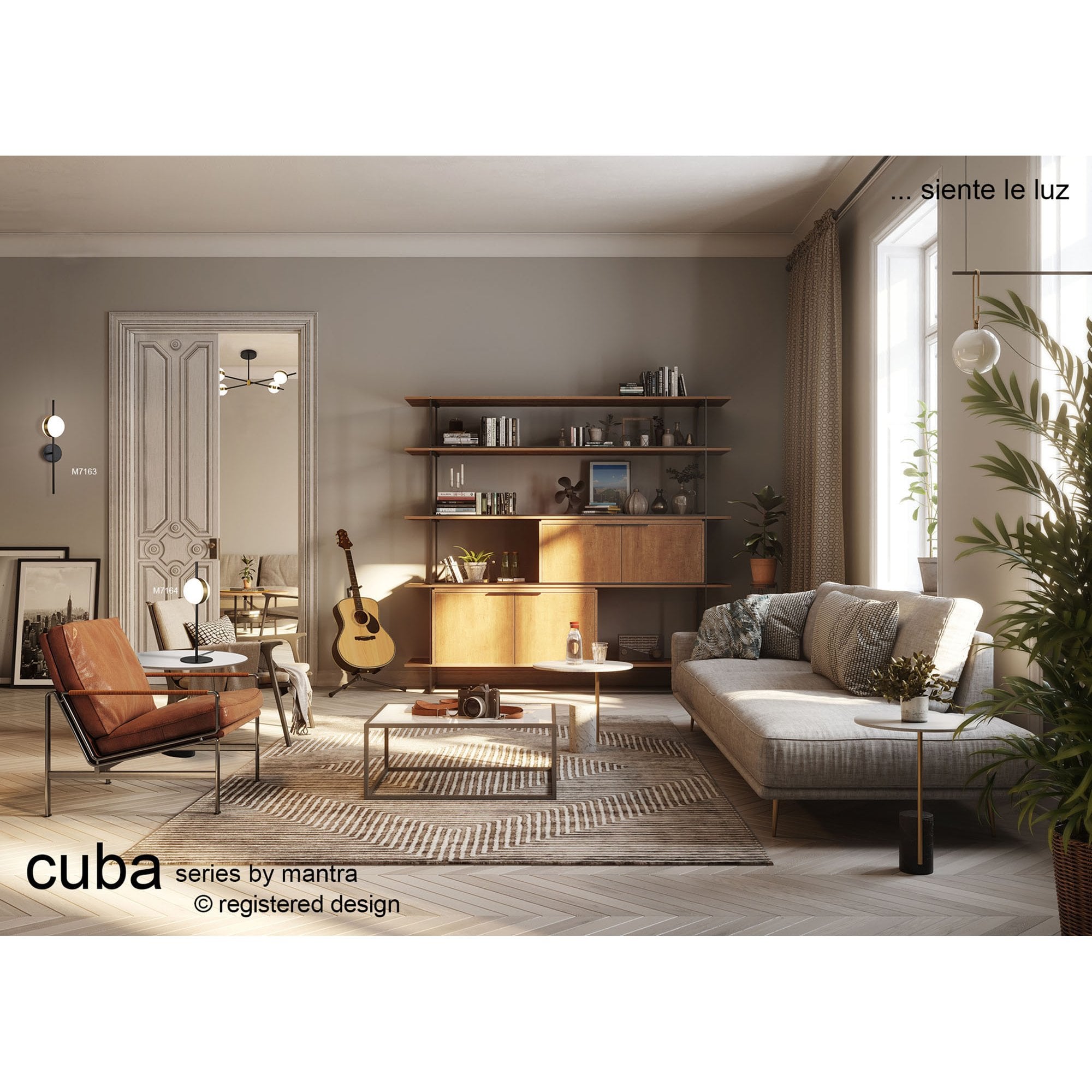 M7164 Cuba Table Lamp 8W LED Gold/Black
