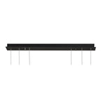 M7160 Cuba Criss Cross Linear Pendant 4 Light 32W LED Gold Black