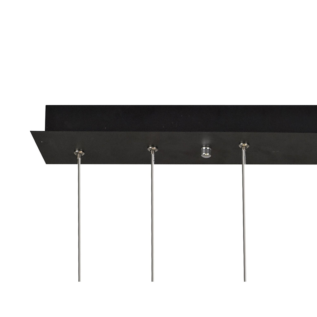 M7160 Cuba Criss Cross Linear Pendant 4 Light 32W LED Gold Black