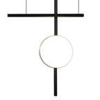 M7160 Cuba Criss Cross Linear Pendant 4 Light 32W LED Gold Black