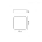 M5502 Cumbuco Flush 40cm Square 35W LED White/Acrylic