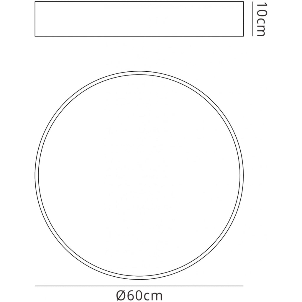 M5500 Cumbuco Flush 60cm Round 50W LED White/Acrylic
