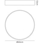 M5500 Cumbuco Flush 60cm Round 50W LED White/Acrylic