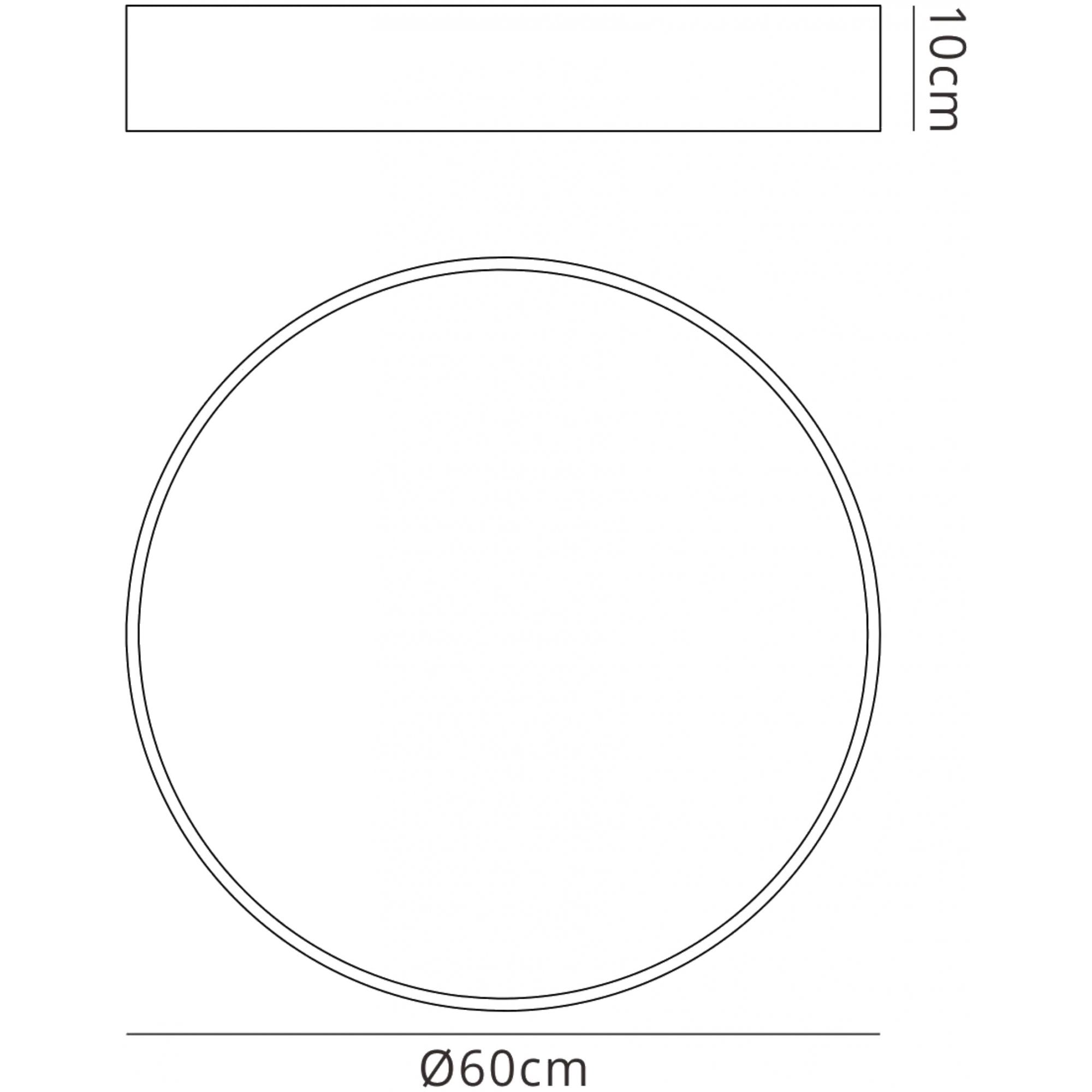 M5500 Cumbuco Flush 60cm Round 50W LED White/Acrylic