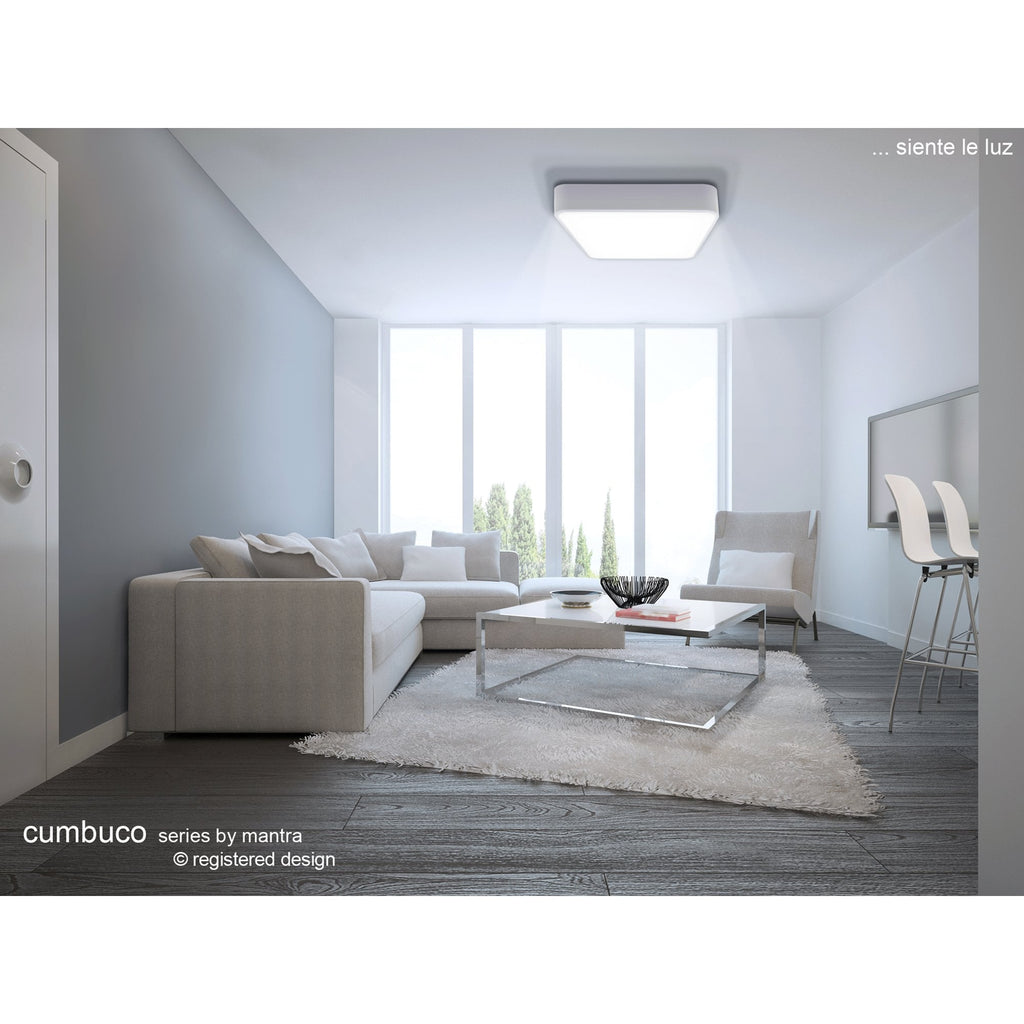 M5500 Cumbuco Flush 60cm Round 50W LED White/Acrylic