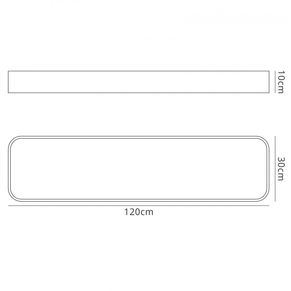 M5503 Cumbuco Flush Rectangle 85W LED White/ Acrylic