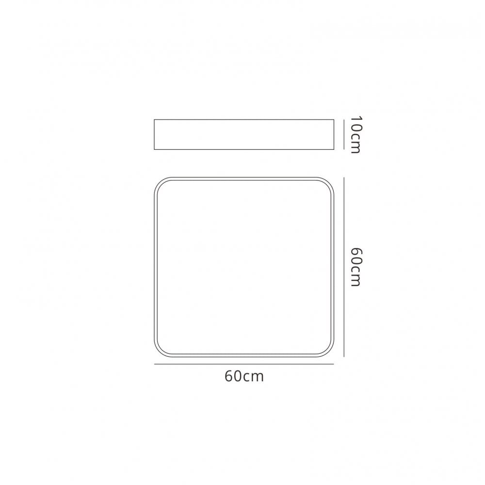 M6153 Cumbuco Ceiling 60cm Square 80W LED White