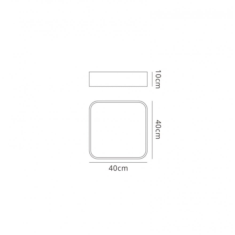 M6152 Cumbuco Ceiling 40cm Square 35W LED White