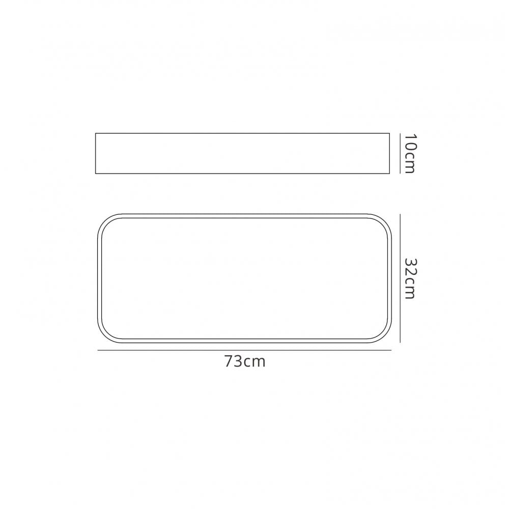M5501 Cumbuco Flush Rectangular 50W LED White Acrylic