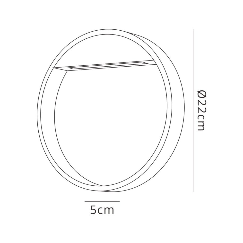 Cycle Outdoor Wall  Light 10W LED Dark Grey