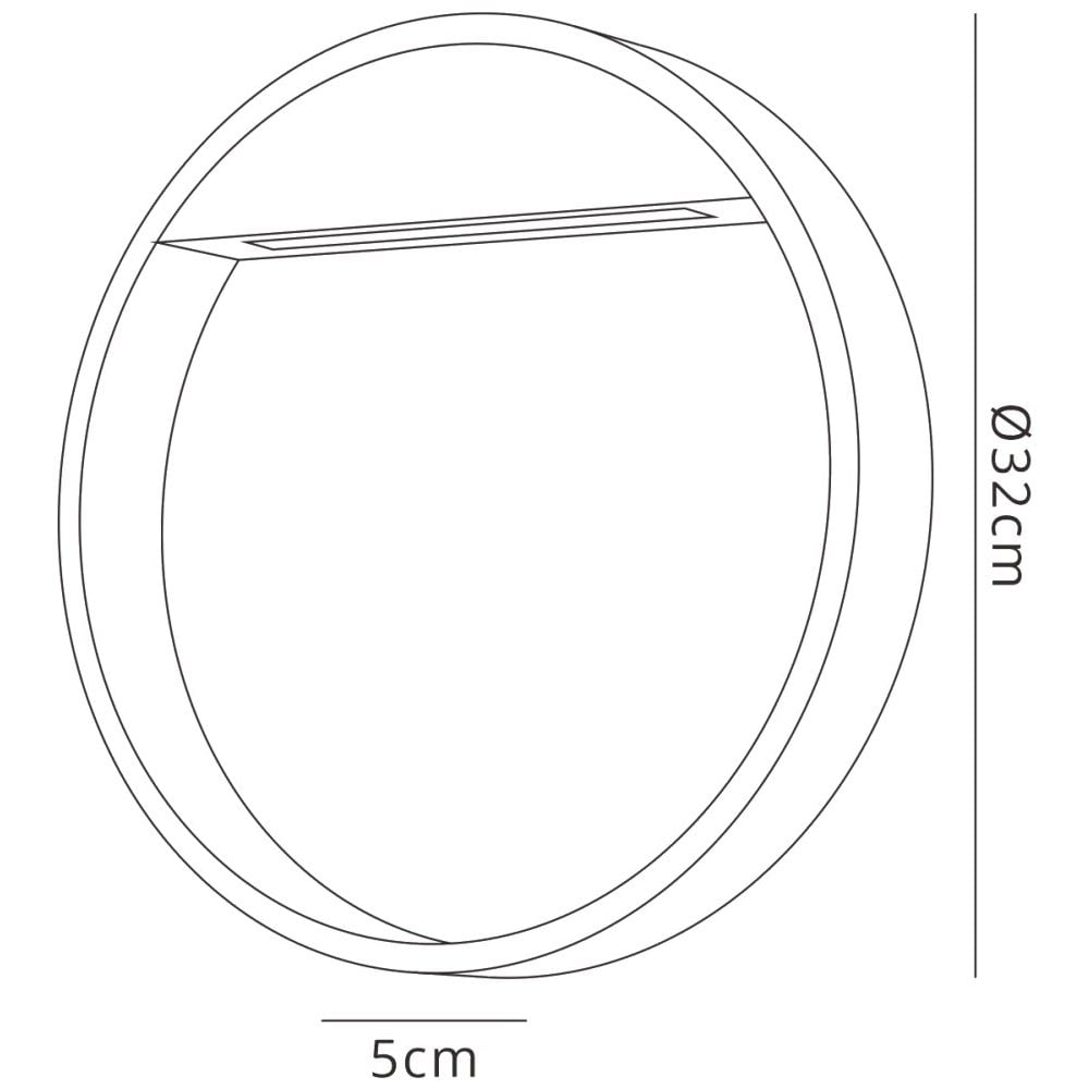 Cycle Outdoor Wall  Light 12W LED Dark Grey