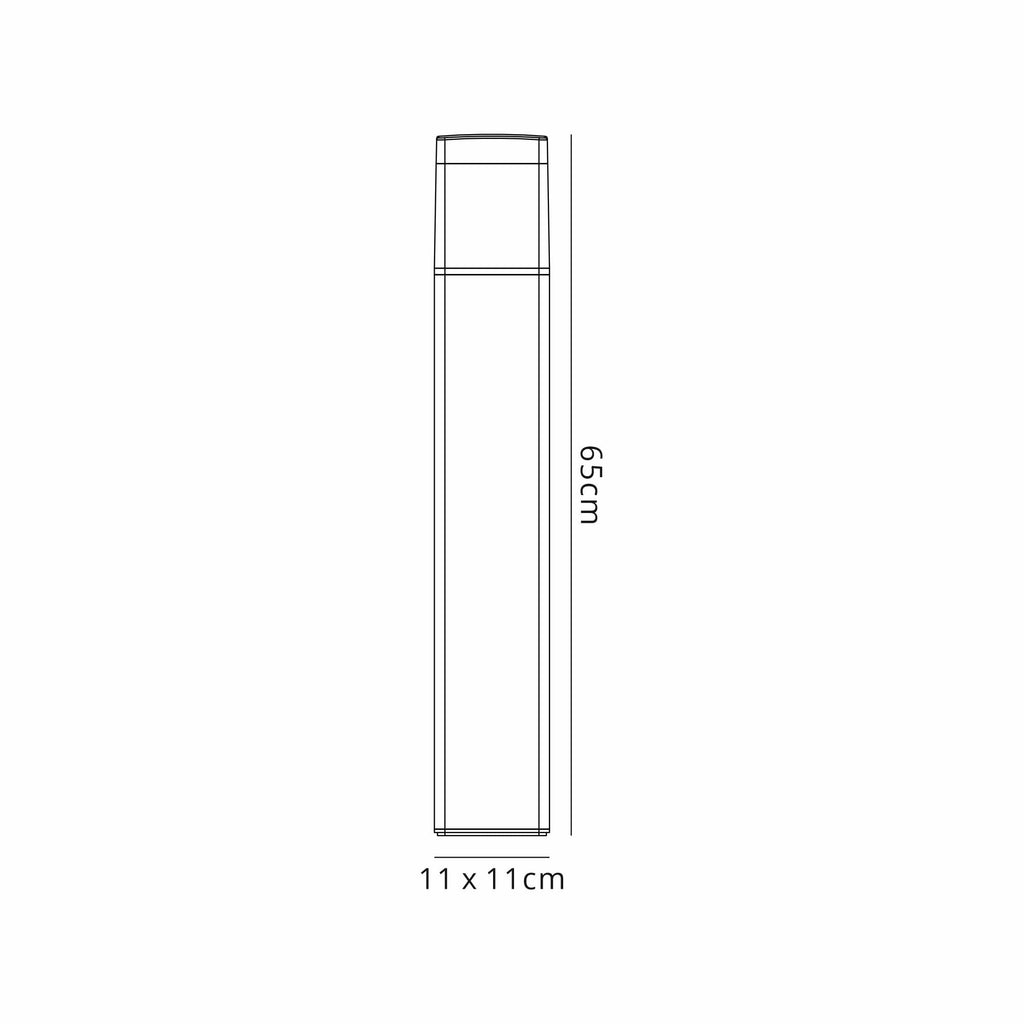 M8109 Chicago Outdoor 65cm Square Post Lamp 1 Light Anthracite