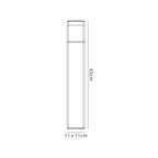 M8109 Chicago Outdoor 65cm Square Post Lamp 1 Light Anthracite
