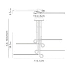 M6121 Cinto Linear Pendant 42W LED Polished Chrome