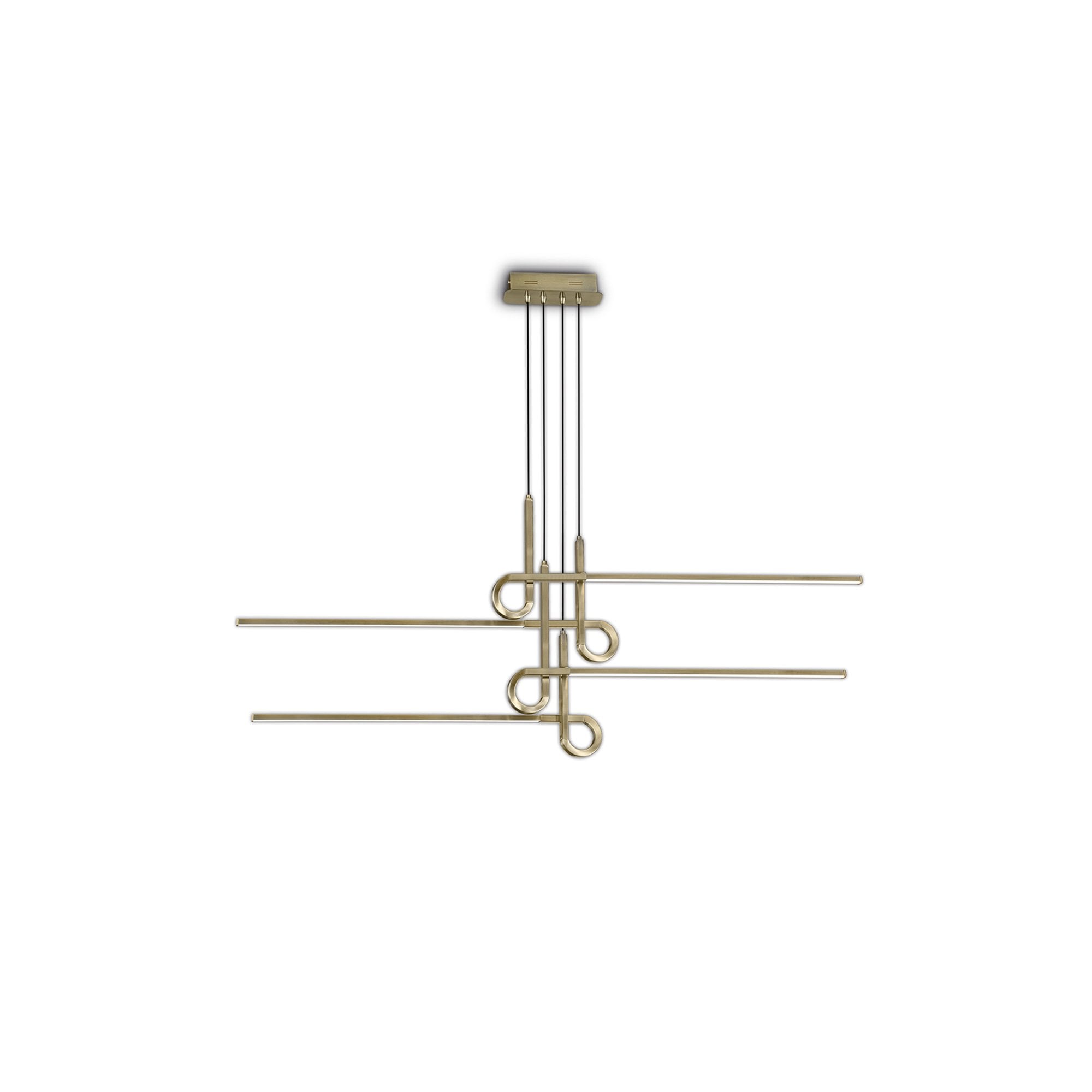 M6123 Cinto Linear Pendant 42W LED Antique Brass