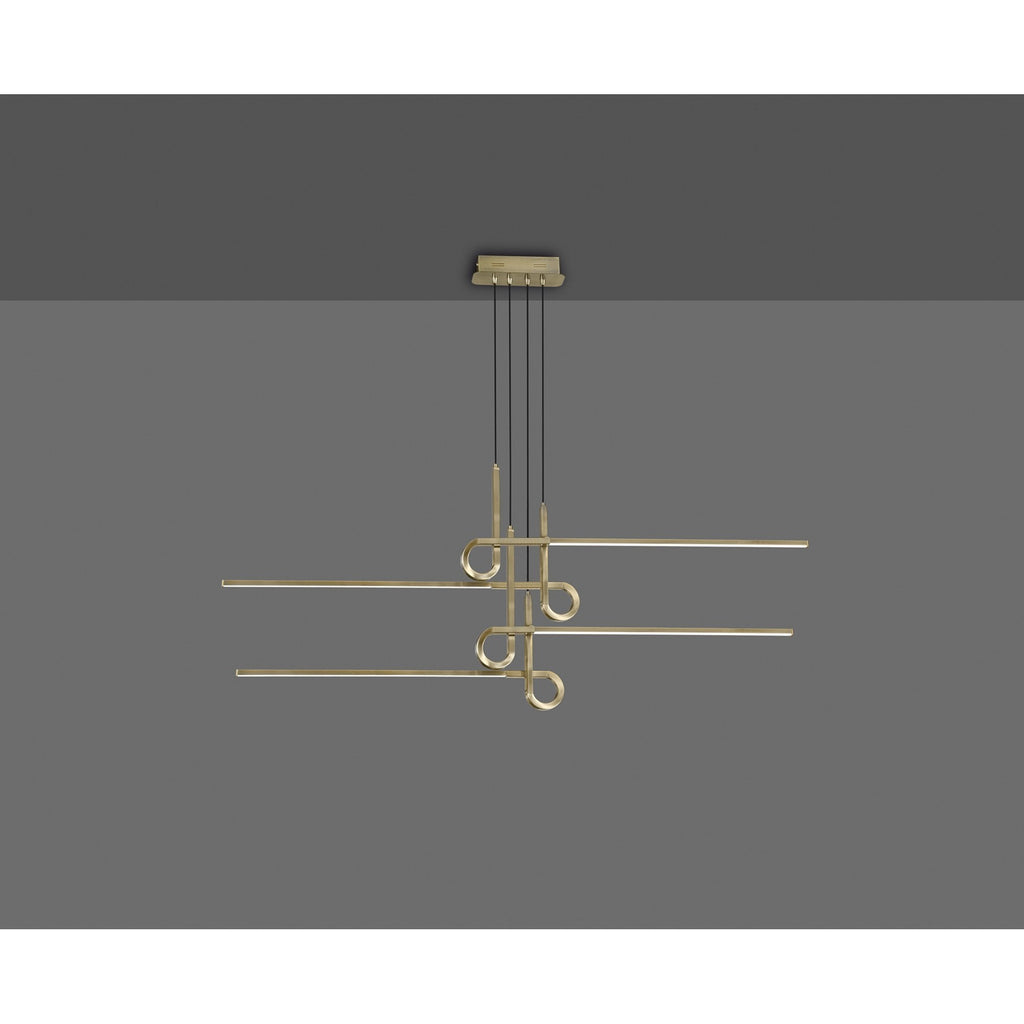 M6123 Cinto Linear Pendant 42W LED Antique Brass