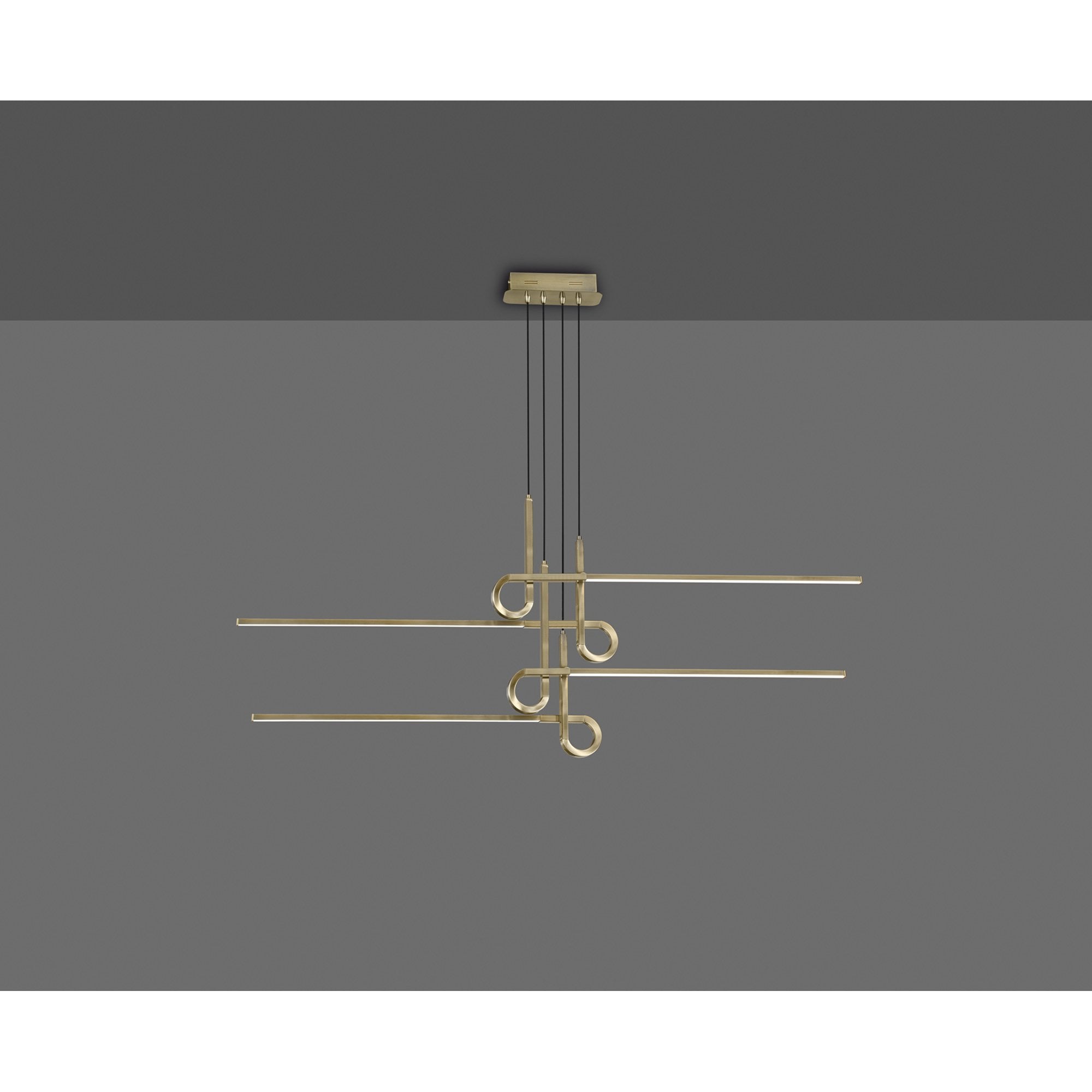 M6123 Cinto Linear Pendant 42W LED Antique Brass