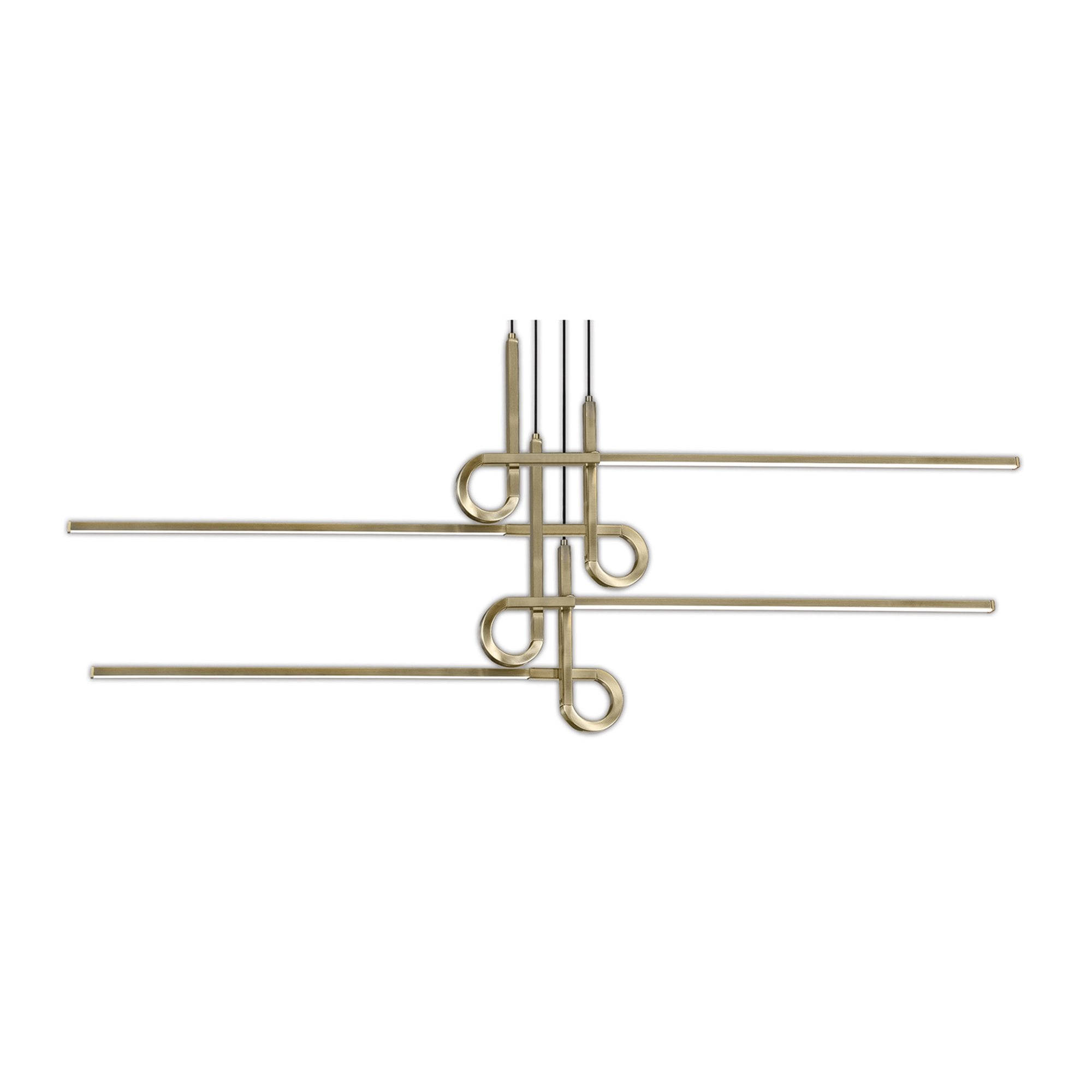 M6123 Cinto Linear Pendant 42W LED Antique Brass