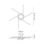 M6126 Cinto Ceiling 42W LED Polished Chrome