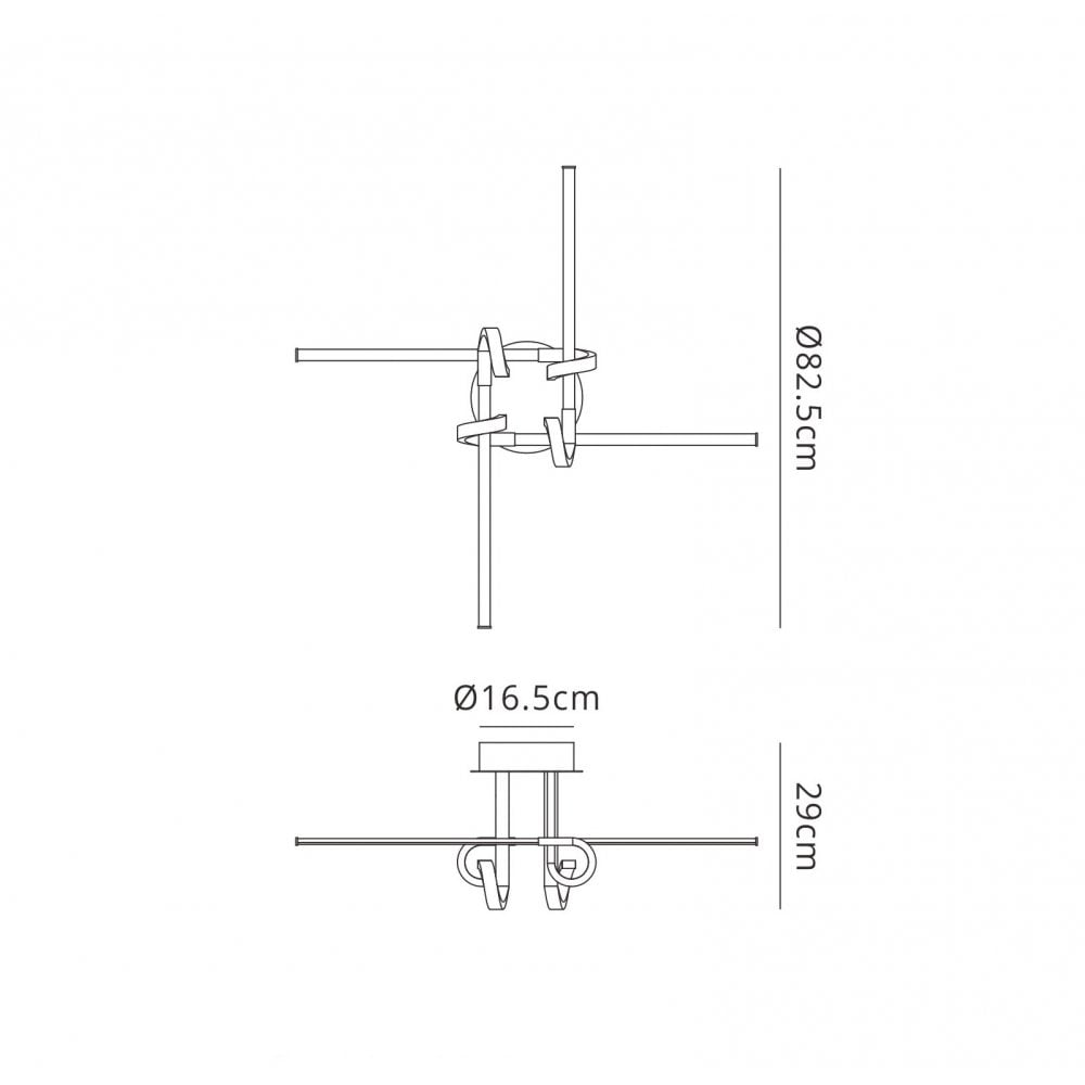 M6128 Cinto Ceiling 28W LED Antique Brass