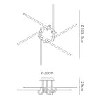 M6129 Cinto Ceiling 42W LED Antique Brass