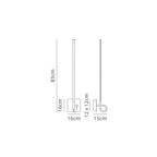 M6133 Cinto Wall Lamp 83cm 12W LED Polished Chrome