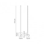 M6134 Cinto Wall Lamp 151cm 20W LED Polished Chrome