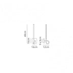 M6138 Cinto Wall Lamp 48cm 6W LED Antique Brass (S)